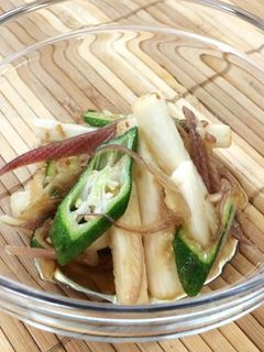 長芋とオクラとみょうがの酢の物-レシピのメイン写真