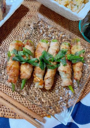 オクラの豚肉巻き♩大葉のせ♩-レシピのメイン写真