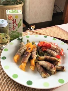 夏野菜の柚子胡椒と豚肉のまきまき-レシピのメイン写真