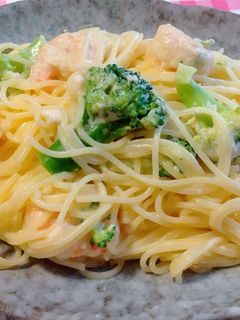 エビとブロッコリーのクリームスパゲティ-レシピのメイン写真
