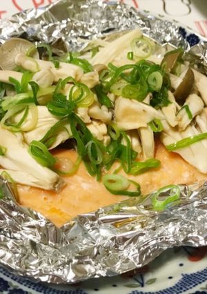 鮭ときのこと玉ねぎのホイル焼き-レシピのメイン写真