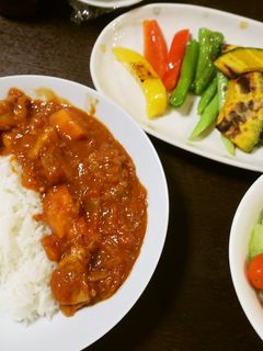 ポークカレー 焼き野菜添え-レシピのメイン写真