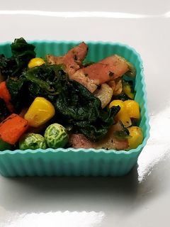 ベーコンとほうれん草のカレー風味炒め-レシピのメイン写真