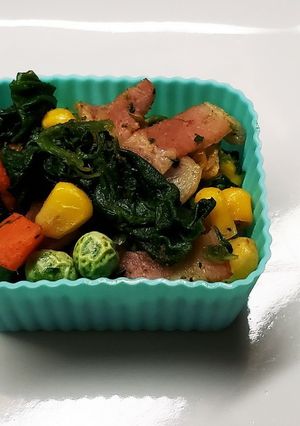 ベーコンとほうれん草のカレー風味炒め-レシピのメイン写真