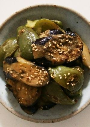 なすとピーマンの味噌マヨ炒め-レシピのメイン写真