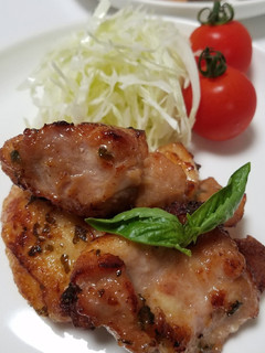 お二人さんの☆鶏もも肉のバジル焼き!-レシピのメイン写真