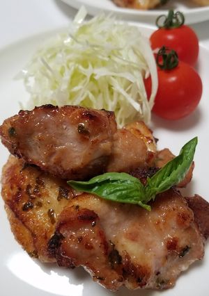 お二人さんの☆鶏もも肉のバジル焼き！-レシピのメイン写真