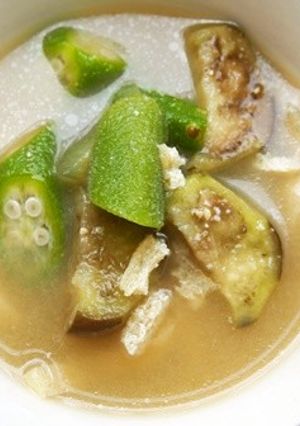 オクラとなすの味噌汁♪-レシピのメイン写真