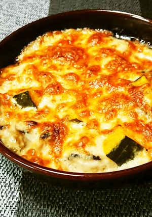 カボチャと生しいたけの、ほくほくグラタン-レシピのメイン写真