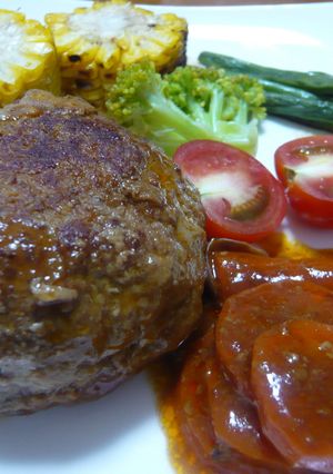 調理酒で☆煮込みハンバーグ-レシピのメイン写真