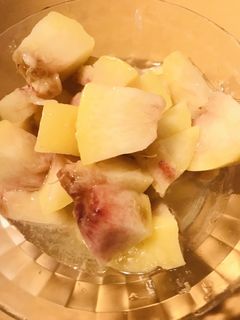 桃だけフルーツポンチ●炭酸飲料で作る-レシピのメイン写真