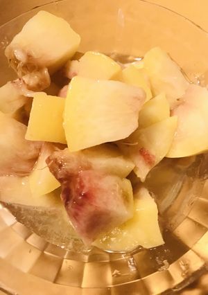 桃だけフルーツポンチ●炭酸飲料で作る-レシピのメイン写真
