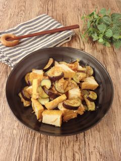 厚揚げとナスのなめ茸炒め-レシピのメイン写真