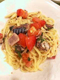 サバ缶のトマトパスタ-レシピのメイン写真