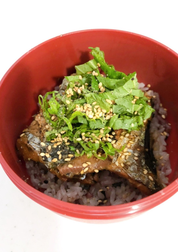簡単♪缶詰deさんまの蒲焼丼-レシピのメイン写真