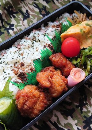 2020/8/25 甘辛チキン弁当-レシピのメイン写真