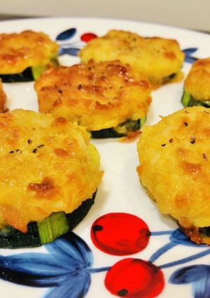 *はんぺんとツナマヨのズッキーニ焼き*-レシピのメイン写真