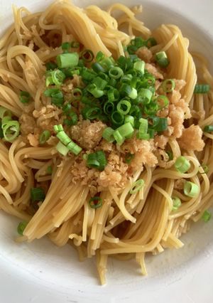 時短調理悪魔のたぬきパスタ-レシピのメイン写真