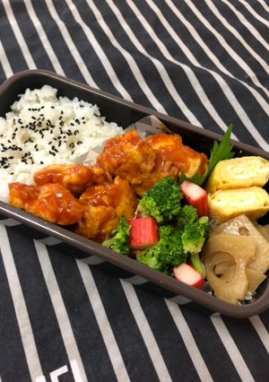 男子高校生弁当★48 とりチリ弁当-レシピのメイン写真