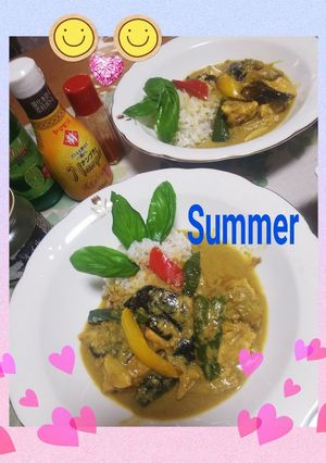 ランチに主人のリクエストGreenカレー-レシピのメイン写真