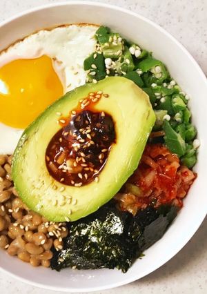 効果音で作るコリアン納豆ごはん-レシピのメイン写真
