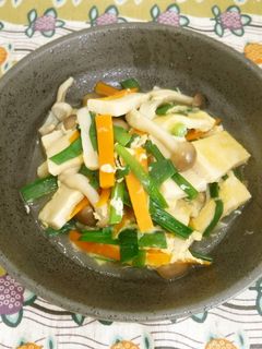 高野豆腐としめじの卵とじ-レシピのメイン写真