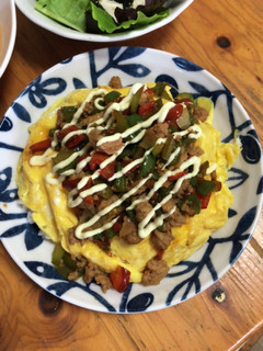 ニンニク鶏そぼろのピリ辛無限ピーマン丼!-レシピのメイン写真