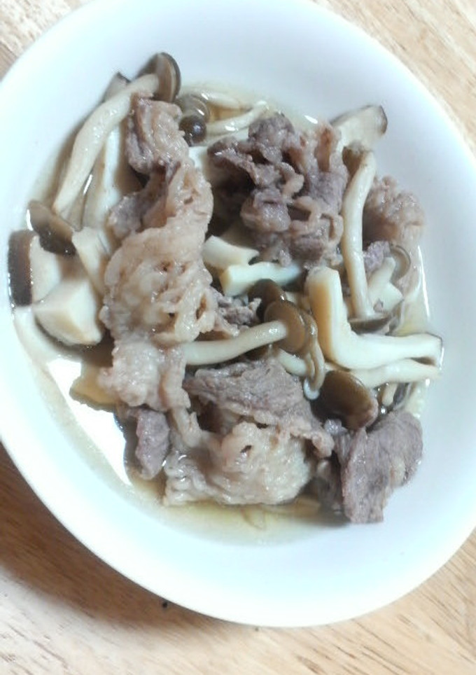 きのこと牛肉の煮物-レシピのメイン写真
