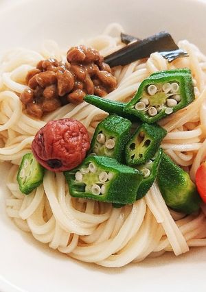 夏のお昼に簡単つるつるぶっかけそうめん♪-レシピのメイン写真