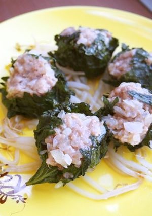 大葉を皮に♪シュウマイ♪蒸すのはレンチン-レシピのメイン写真