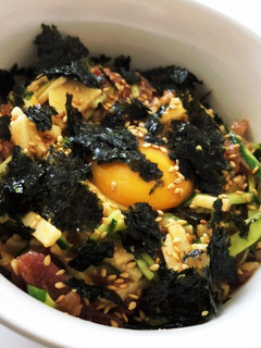超簡単!夏ご飯生ハムユッケ丼-レシピのメイン写真