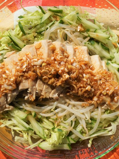 レンジでピリ辛香味蒸し鶏-レシピのメイン写真