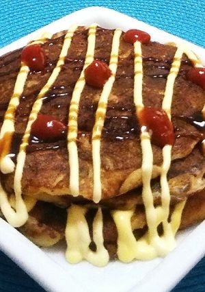 【卵不使用】パンケーキ風お好み焼き❤️-レシピのメイン写真