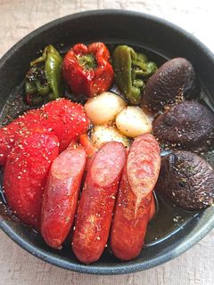 椎茸ピーマンウインナートマトのアヒージョ-レシピのメイン写真