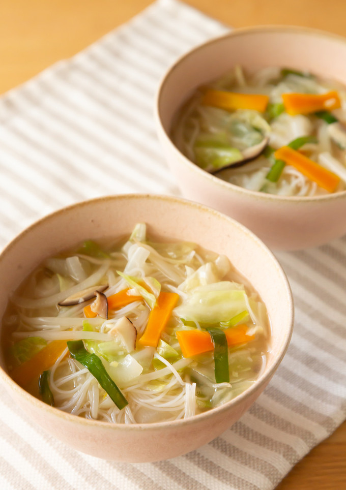 お鍋ひとつで簡単 野菜たっぷり汁ビーフン-レシピのメイン写真
