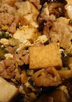 ゴーヤと厚揚げと豚肉のマヨポンチャンプル-レシピのメイン写真