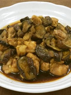 鶏肉とナスの甘辛炒め(山椒風味)-レシピのメイン写真
