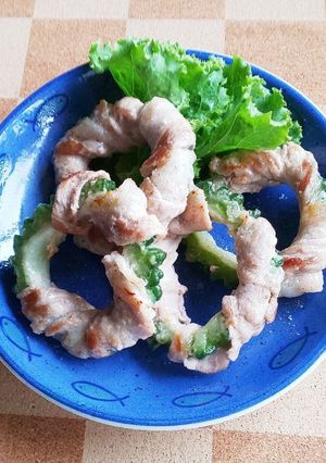 疲労回復に｢ゴーヤの豚肉リング焼き｣-レシピのメイン写真