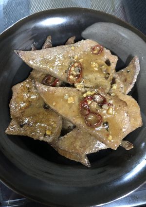 豚レバーのガーリックオイル焼き-レシピのメイン写真