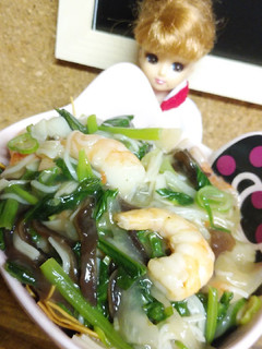 リカちゃん♡餡かけかた焼きそば(オイ味)-レシピのメイン写真