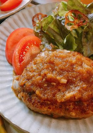 豆腐ハンバーグ♡おろし玉ねぎのソース-レシピのメイン写真