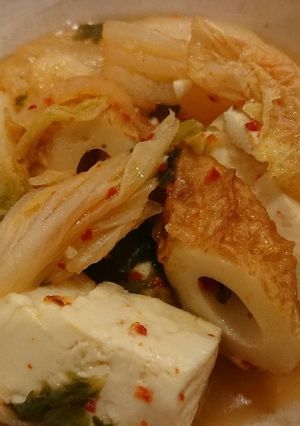 お吸い物でキムちく豆腐-レシピのメイン写真