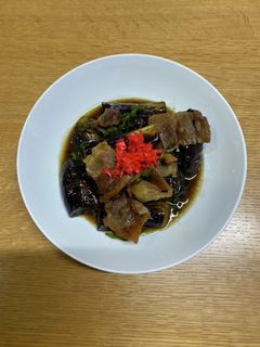 ナスと豚バラ肉の甘辛煮-レシピのメイン写真