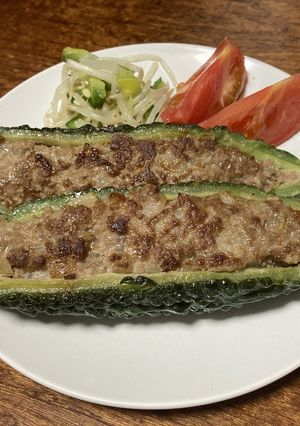 ゴーヤの肉詰め(ゴーヤボート)-レシピのメイン写真