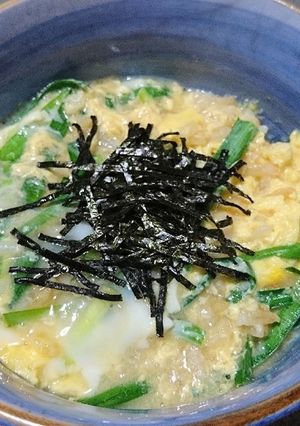 レンチンで簡単！冷凍焼きおにぎり雑炊-レシピのメイン写真