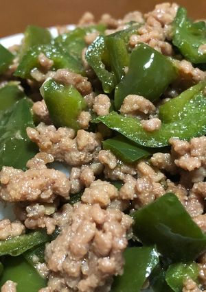 ピーマンとひき肉のそぼろ-レシピのメイン写真