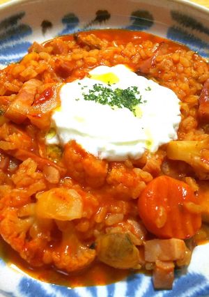 食材を入れるだけ◎生米トマトリゾット-レシピのメイン写真