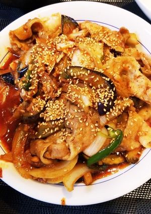 ナスと豚キムチ-レシピのメイン写真