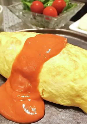 簡単きれい　オリジナルソースのオムライス-レシピのメイン写真