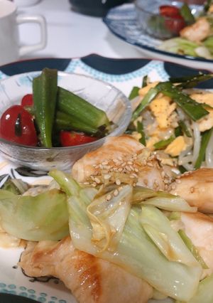 鶏ももとキャベツのオイスター炒め-レシピのメイン写真